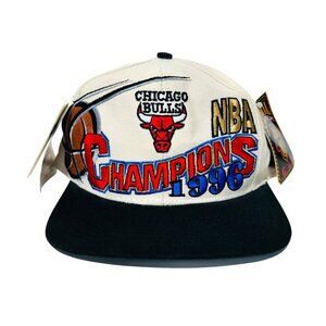 Vintage 1996 NBA Champions Chicago Bulls Cap Logo Athletic One Size Hat